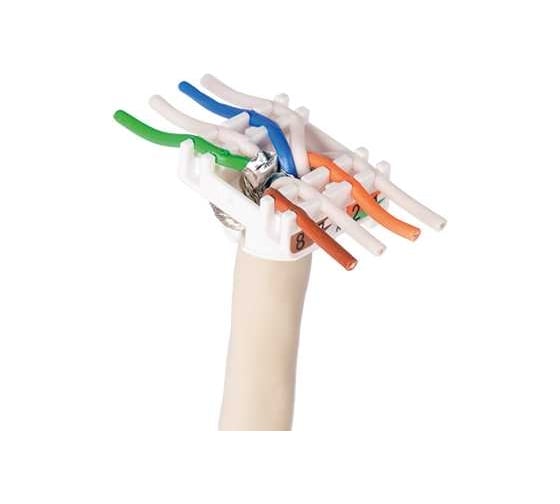Модуль Keystone NIKOMAX Кат.5е, RJ45/8P8C, 180 градусов, самозажимной, неэкран., белый NMC-KJUD2-ET-WT