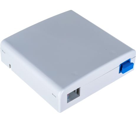 Оптическая розетка NIKOMAX (кросс), укомплектованная на 1 порт пластиковая, NMF-WO01SCUS2-CS-WT