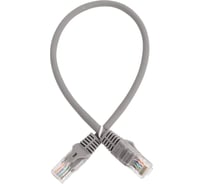 Шнур NIKOMAX U/UTP 4 пары, Кат.5e, 2хRJ45/8P8C, T568B, 7x0,175мм, LSZH, серый, 0,3м NMC-PC4UD55B-ES-003-C-GY