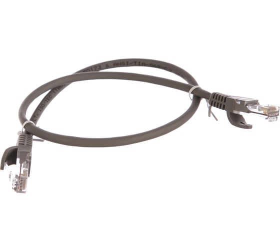 Шнур NIKOMAX U/UTP 4 пары, Кат.5e, 2хRJ45/8P8C, T568B, 7x0,175мм, LSZH, серый, 0,5м NMC-PC4UD55B-ES-005-C-GY