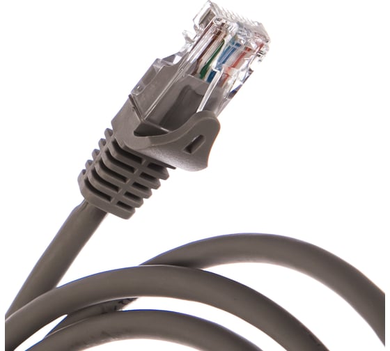 Шнур NIKOMAX U/UTP 4 пары, Кат.5e, 2хRJ45/8P8C, T568B, 7x0,175мм, LSZH, серый, 1,5м NMC-PC4UD55B-ES-015-C-GY