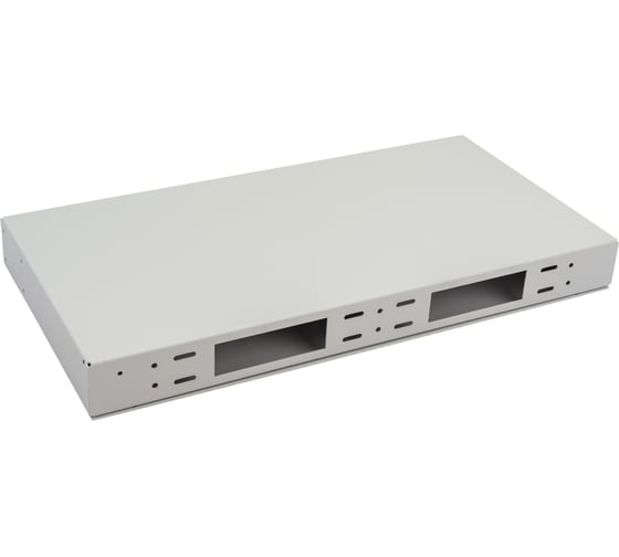 Оптический кросс NIKOMAX 19", 1U, укомплектованный на 8 портов LC/UPC, SM 9/125 OS2, серый, полный NMF-RP08LCUS2-WS-ES-1U-GY
