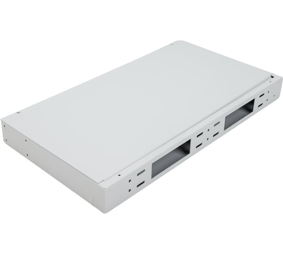 Оптический кросс NIKOMAX 19", 1U, укомплектованный на 16 портов LC/UPC, SM 9/125 OS2, серый, полный NMF-RP16LCUS2-WS-ES-1U-GY