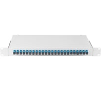 Оптический кросс NIKOMAX 19", 1U, укомплектованный на 24 порта SC/UPC, SM 9/125 OS2, серый, полный NMF-RP24SCUS2-WS-ES-1U-GY