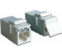 Повторитель портов RJ-45 LANMASTER неэкранированный, кат.5E, формата Keystone, белый LAN-KCP45U5E-WH