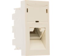 Вставка TWT RJ-45 UTP Cat.5E, 22.5x45 мм угловая, с маркировкой, белая SIP-RJ45/A-WH