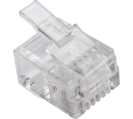 Телефонный коннектор TWT RJ-12 6P4C для розетки, 100 шт. в упаковке PL12-6P4C/100