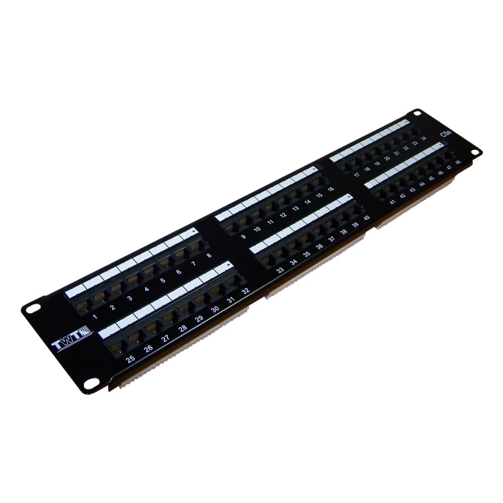 Патч-панель TWT 19, 48 портов RJ-45, категория 5e, UTP, 2U, PP48UTP ...