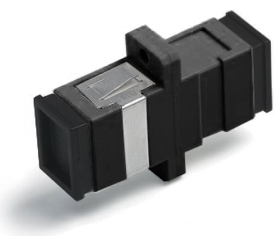 Оптический проходной адаптер Hyperline FA-P01Z-SC/SC-N/BK-BK SC-SC, MM, simplex, корпус пластиковый, черный, черные колпачки 442992 1
