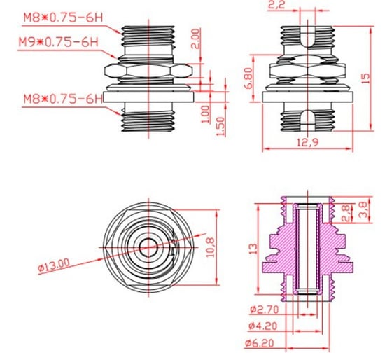 Оптический проходной адаптер Hyperline FA-S00Z-FC/FC-N/GN-SL FC-FC, SM, simplex, корпус металл, зеленые колпачки 242815