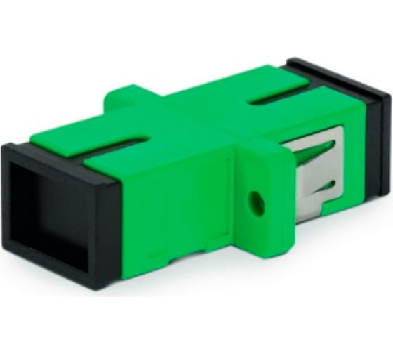 Оптический проходной адаптер Hyperline FA-P11Z-SC/SC-N/BK-GN SC-SC, SM, simplex, корпус пластиковый, зеленый, черные колпачки 242799 1