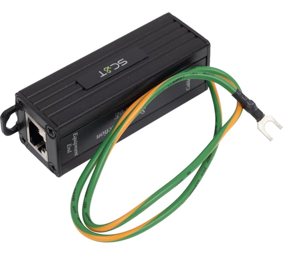 Устройство грозозащиты Ethernet c PoE SC&T SP006P одноканальное sct0610