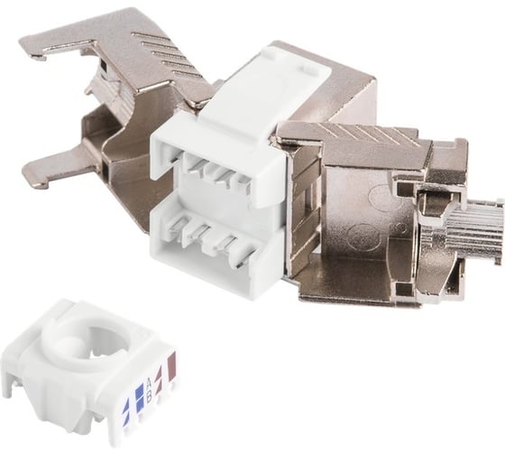 Модуль keystone NIKOMAX кат.8, rj45/8p8c, самозажимной, экран., металлик NMC-KJSI2-BF-MT