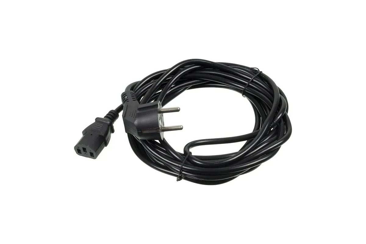 Кабель BURO AN23-1000-5 IEC C13 Евровилка 5м черный 817292 - выгодная ...