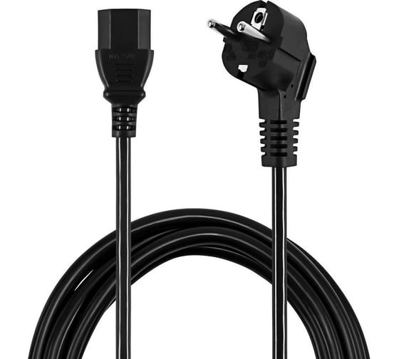 Кабель BURO BU-PCAB-1.8-16A IEC C13 Евровилка 1.8м 1856224