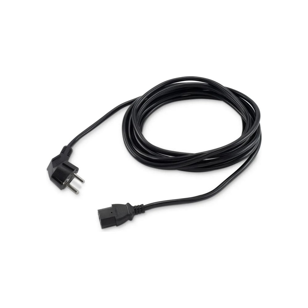 Кабель BURO BU-PCAB-5M-16A IEC C13 Евровилка угловой 5м 1856231 ...