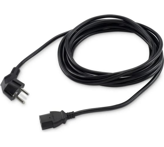 Кабель BURO BU-PCAB-5M-16A IEC C13 Евровилка угловой 5м 1856231