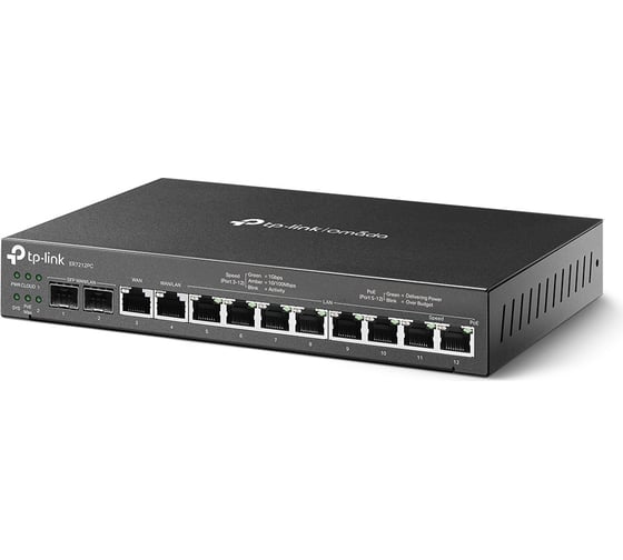 Гигабитный VPN-маршрутизатор TP-Link Omada с портами PoE+ и контроллером ER7212PC