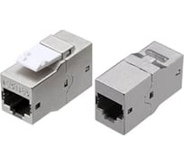 Проходной адаптер Hyperline Ca2-kj-c6a-sh-bk (coupler), rj-45(8p8c) формата keystone jack, категория 6a, 4 пары, экранированный, черный 444918