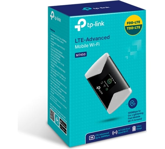 Мобильный Wi-Fi роутер TP-Link N300 с поддержкой 4G LTE Advanced M7450