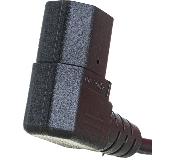 Кабель питания Hyperline PWC-IEC13A-SHM-1.0-BK компьютера Schuko+C13 угловая 3x0.75 432103