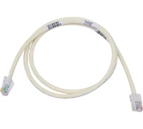 Патч-корд PANDUIT UTPCH1MY TX5e UTP, Cat.5e, с модульными разъёмами PAN-PLUG на обоих концах, 24 AWG, 1м, белый 30278