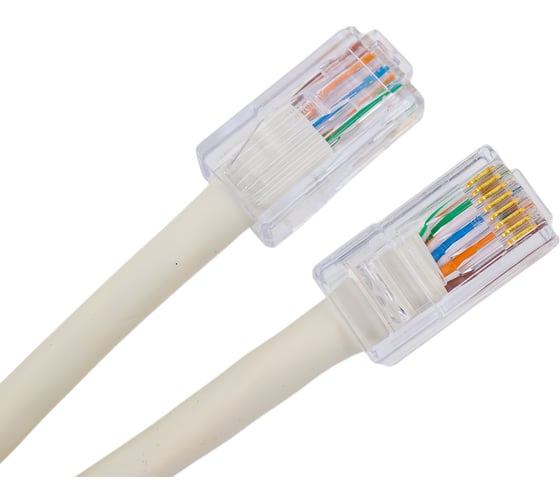 Патч-корд PANDUIT UTPCH1MY TX5e UTP, Cat.5e, с модульными разъёмами PAN-PLUG на обоих концах, 24 AWG, 1м, белый 30278