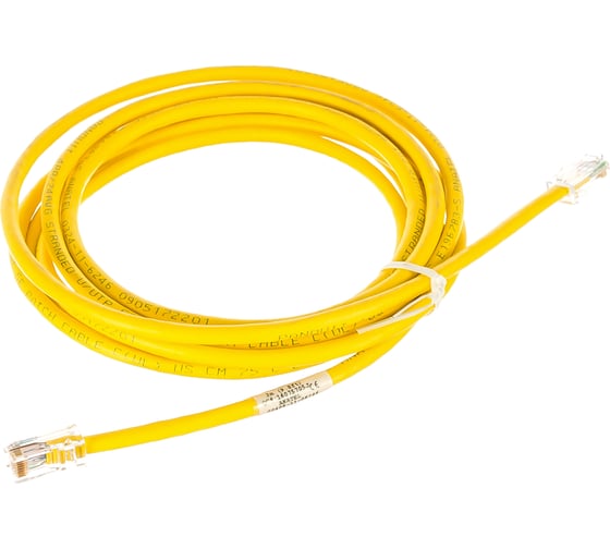 Патч-корд PANDUIT UTPCH2MYLY TX5e UTP, Cat.5e, с модульными разъёмами PAN-PLUG на обоих концах, 24 AWG, 2 м, желтый 29943 1
