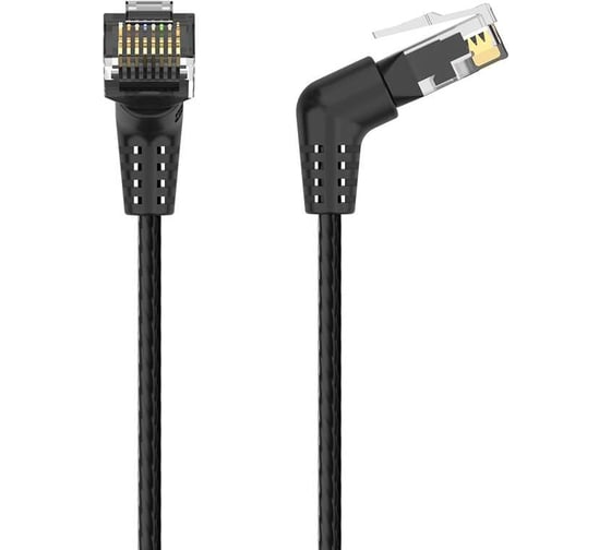 Патч-корд VENTION UTP cat.6a, RJ45 угол 90 - 3м. Черный IBOBI