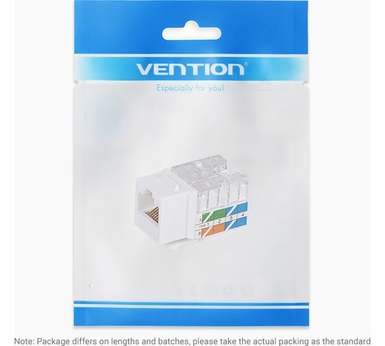 Модуль Keystone VENTION Jack Cat.5e UTP белый IPAW0