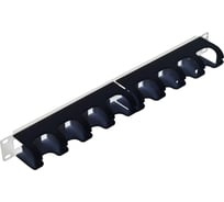 Органайзер 19" NIKOMAX 1u, кольца 48мм, для 110 кроссов, пластиковые кольца, черный NMC-OP110-BK