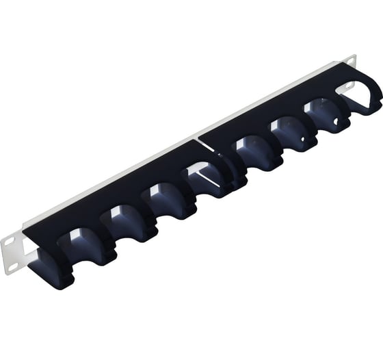 Органайзер 19" NIKOMAX 1u, кольца 48мм, для 110 кроссов, пластиковые кольца, черный NMC-OP110-BK 1