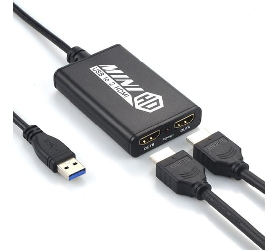 Конвертер PALMEXX AY96 USB3.0 to Dual HDMI Display Adapter 1080p@60Hz PX/AY96