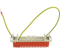 Плинт заземления Krone 6089 2 108-01 LSA PROFIL, 2/34, корпус красный 23648