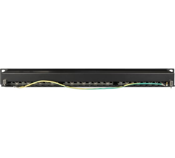 Патч-панель экранированная TWIST ftp 19" 1u 24 порта rj-45 cat.5e, krone idc PP-19-1U-IDC-24-C5E-SH-TWCS