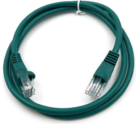 Патч-корд BURO UTP, 4 пары, cat5E, CCA, molded, 1м, зеленый, RJ-45 (m)-RJ-45 (m) 1427803 1