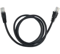 Патч-корд BURO UTP, 4 пары, cat5E, CCA, molded, 1м, черный, RJ-45 (m)-RJ-45 (m) (упаковка 1шт) 1645628 31782411