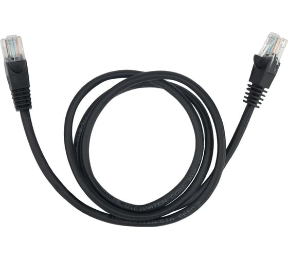 Патч-корд BURO UTP, 4 пары, cat5E, CCA, molded, 1м, черный, RJ-45 (m)-RJ-45 (m) (упаковка 1шт) 1645628 1