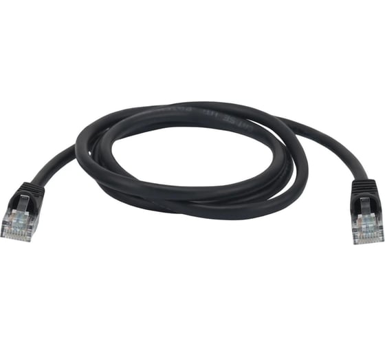 Патч-корд BURO UTP, 4 пары, cat5E, CCA, molded, 1м, черный, RJ-45 (m)-RJ-45 (m) (упаковка 1шт) 1645628