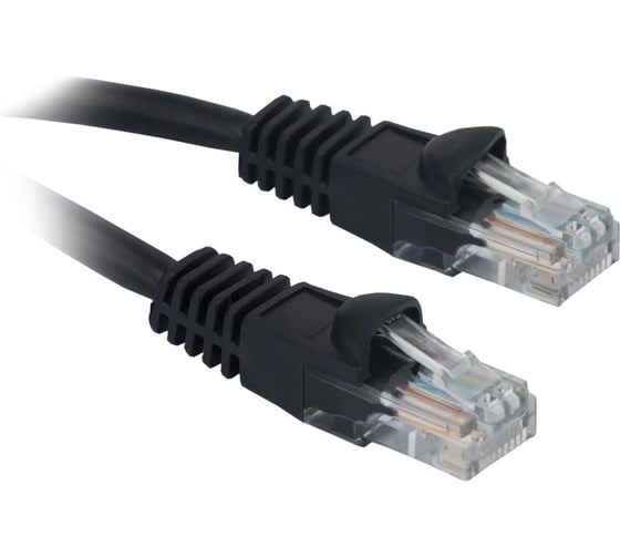 Патч-корд BURO UTP, 4 пары, cat5E, CCA, molded, 20м, черный, RJ-45 (m)-RJ-45 (m) 1645952