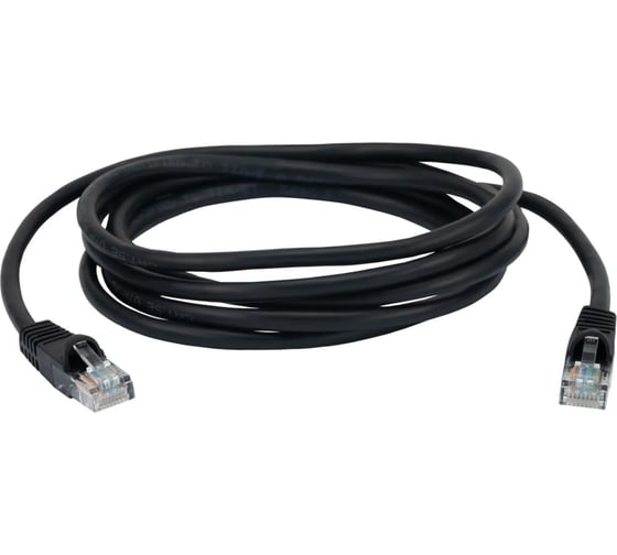 Патч-корд BURO UTP, 4 пары, cat5E, CCA, molded, 2м, черный, RJ-45 (m)-RJ-45 (m) 1645930