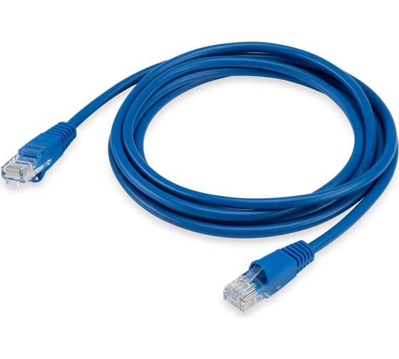 Патч-корд BURO UTP, 4 пары, cat5E, CCA, molded, 2м, синий, RJ-45 (m)-RJ-45 (m) 1428226