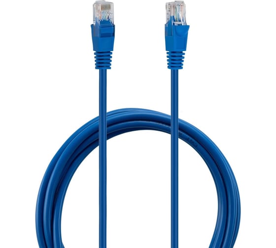 Патч-корд BURO UTP, 4 пары, cat5E, CCA, molded, 2м, синий, RJ-45 (m)-RJ-45 (m) 1428226