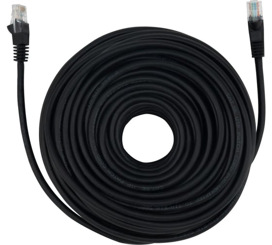 Патч-корд BURO UTP, 4 пары, cat5E, CCA, molded, 30м, черный, RJ-45 (m)-RJ-45 (m) 1645956 1