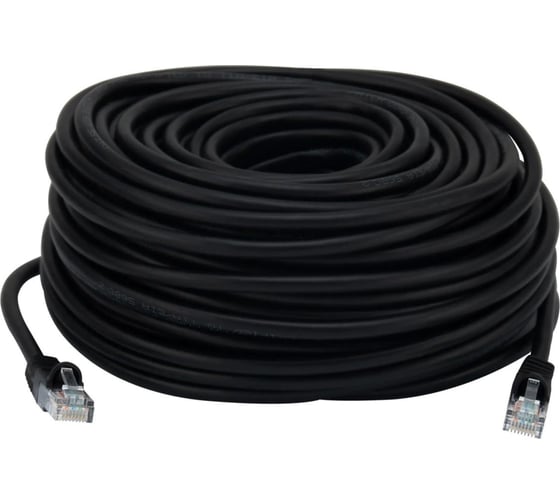 Патч-корд BURO UTP, 4 пары, cat5E, CCA, molded, 30м, черный, RJ-45 (m)-RJ-45 (m) 1645956