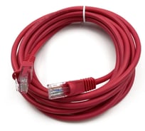 Патч-корд BURO UTP, 4 пары, cat5E, CCA, molded, 3м, красный, RJ-45 (m)-RJ-45 (m) 1428218