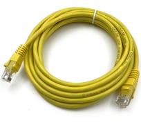 Патч-корд BURO UTP, 4 пары, cat5E, CCA, molded, 3м, желтый, RJ-45 (m)-RJ-45 (m) 1428216