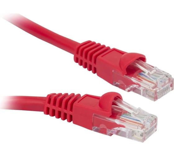 Патч-корд BURO UTP, 4 пары, cat5E, CCA, molded, 5м, красный, RJ-45 (m)-RJ-45 (m) 1645933