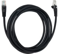 Патч-корд BURO UTP, 4 пары, cat5E, CCA, molded, 3м, черный, RJ-45 (m)-RJ-45 (m) 1645931