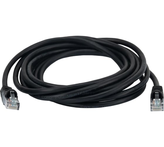Патч-корд BURO UTP, 4 пары, cat5E, CCA, molded, 3м, черный, RJ-45 (m)-RJ-45 (m) 1645931